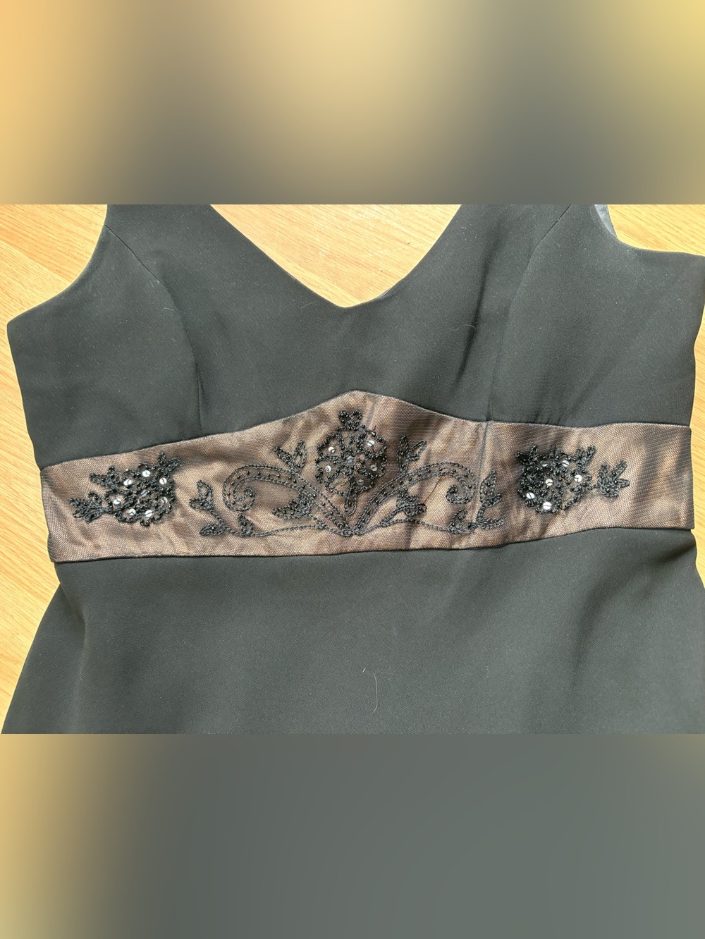Tradition Black dress Embellished lace waist beaded sz12 - Picture 3 of 8